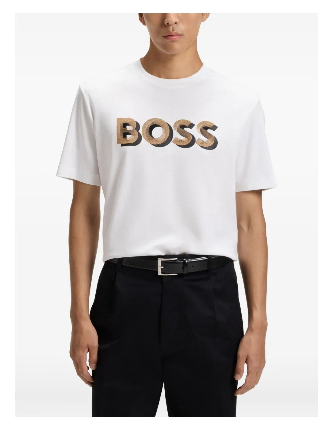 Mercerised-Cotton T-shirt with Logo Artwork