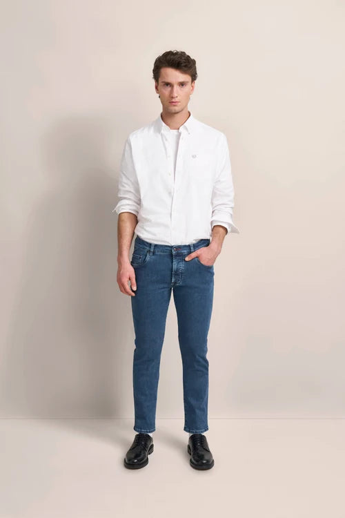 Bugatti Men's Stretch Jean - Mid Blue