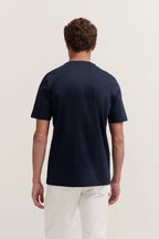 T-Shirt Chest Logo 100% Cotton- Navy