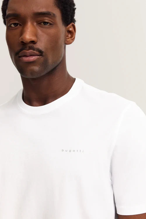T-Shirt Chest Logo 100% Cotton - White