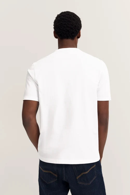T-Shirt Chest Logo 100% Cotton - White