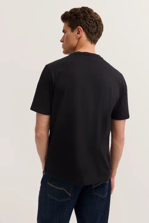 T-Shirt Chest Logo 100% Cotton- Black