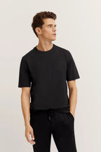 T-Shirt Chest Logo 100% Cotton- Black