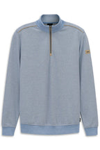Bugatti Zip Neck Sweat Shirt - Pale Blue