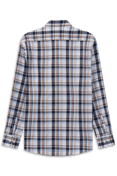Checked L/S Shirt with Button-Down Collar