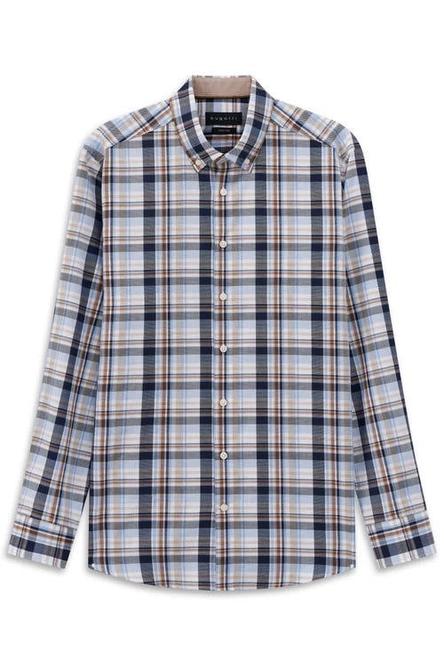 Checked L/S Shirt with Button-Down Collar