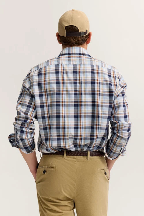 Checked L/S Shirt with Button-Down Collar