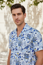 Cubist Print Short Sleeve Shirt
