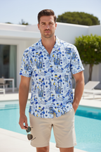 Cubist Print Short Sleeve Shirt
