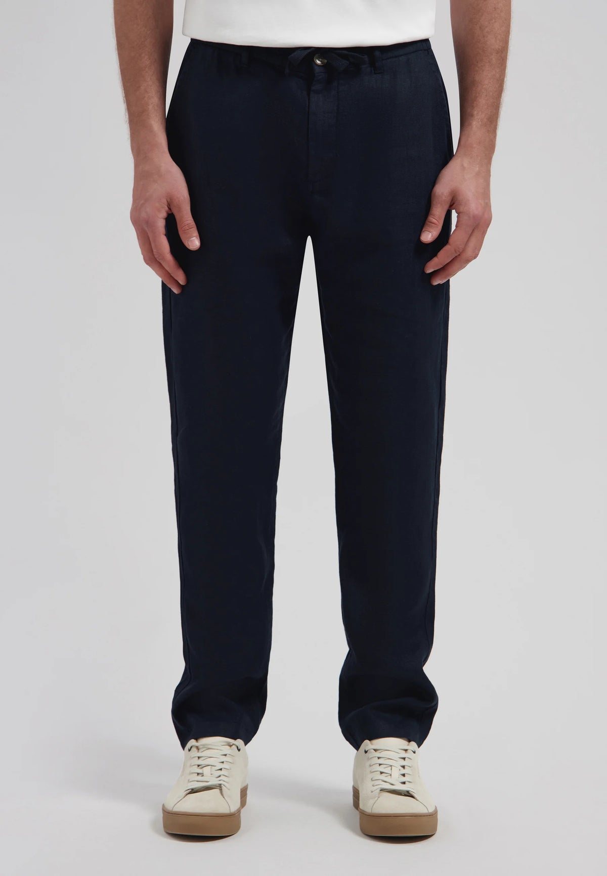 James Linen Beach Pant - Navy