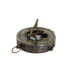 Sundial with Compass in Two Tone Antique Finish