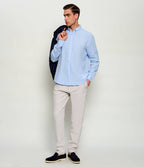 Regular-Fit Button-Down L/S Shirt in Linen