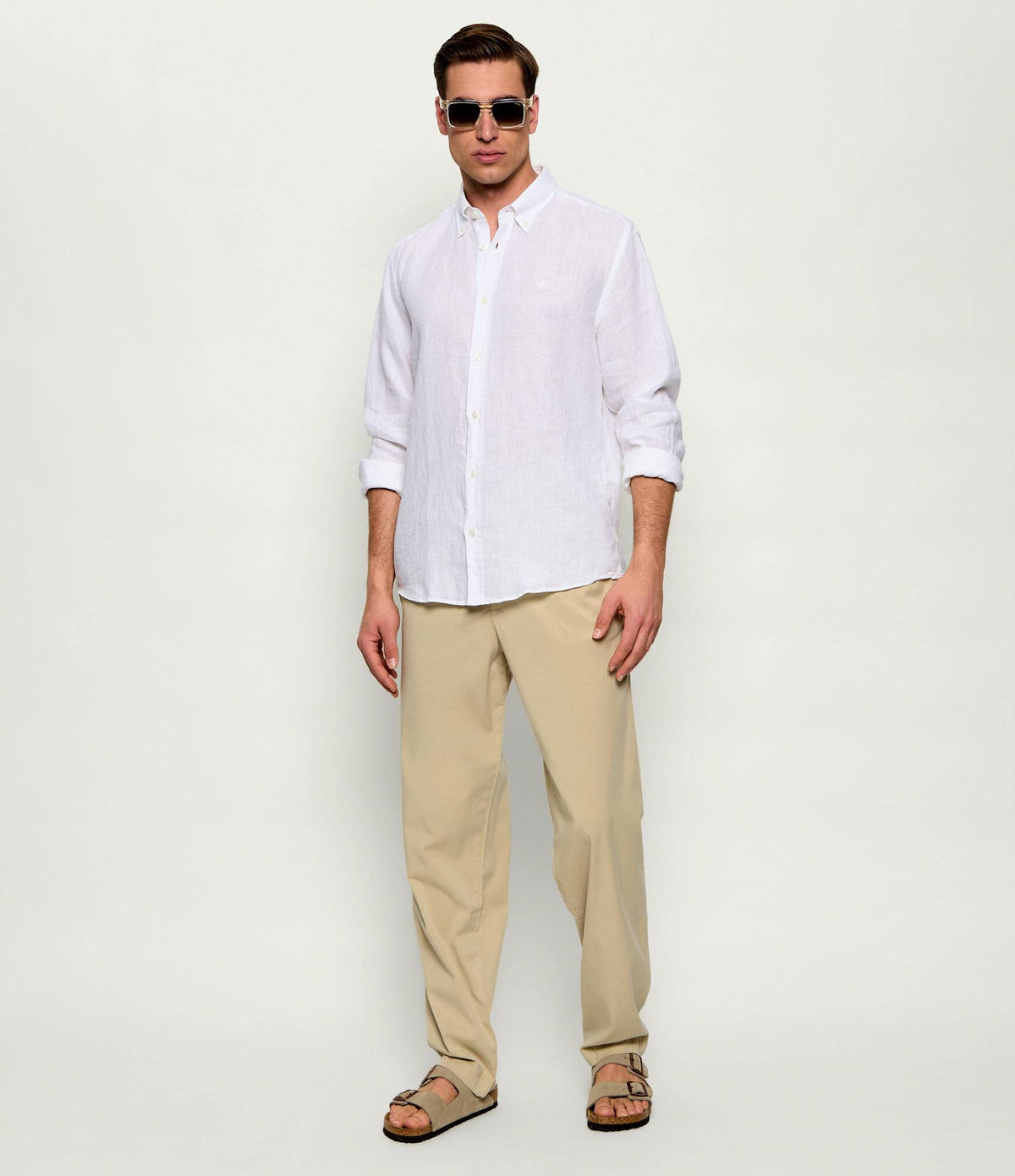Regular-Fit Button-Down L/S Shirt in Linen