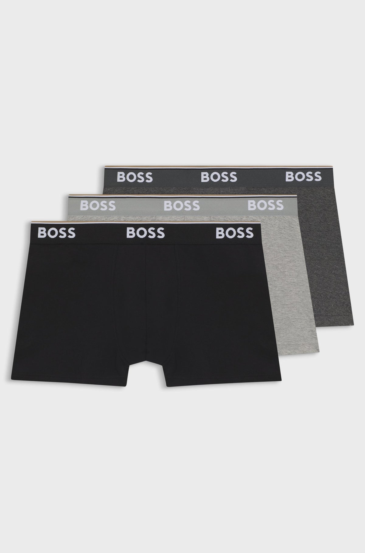 3-Pack Trunks -Black/Grey