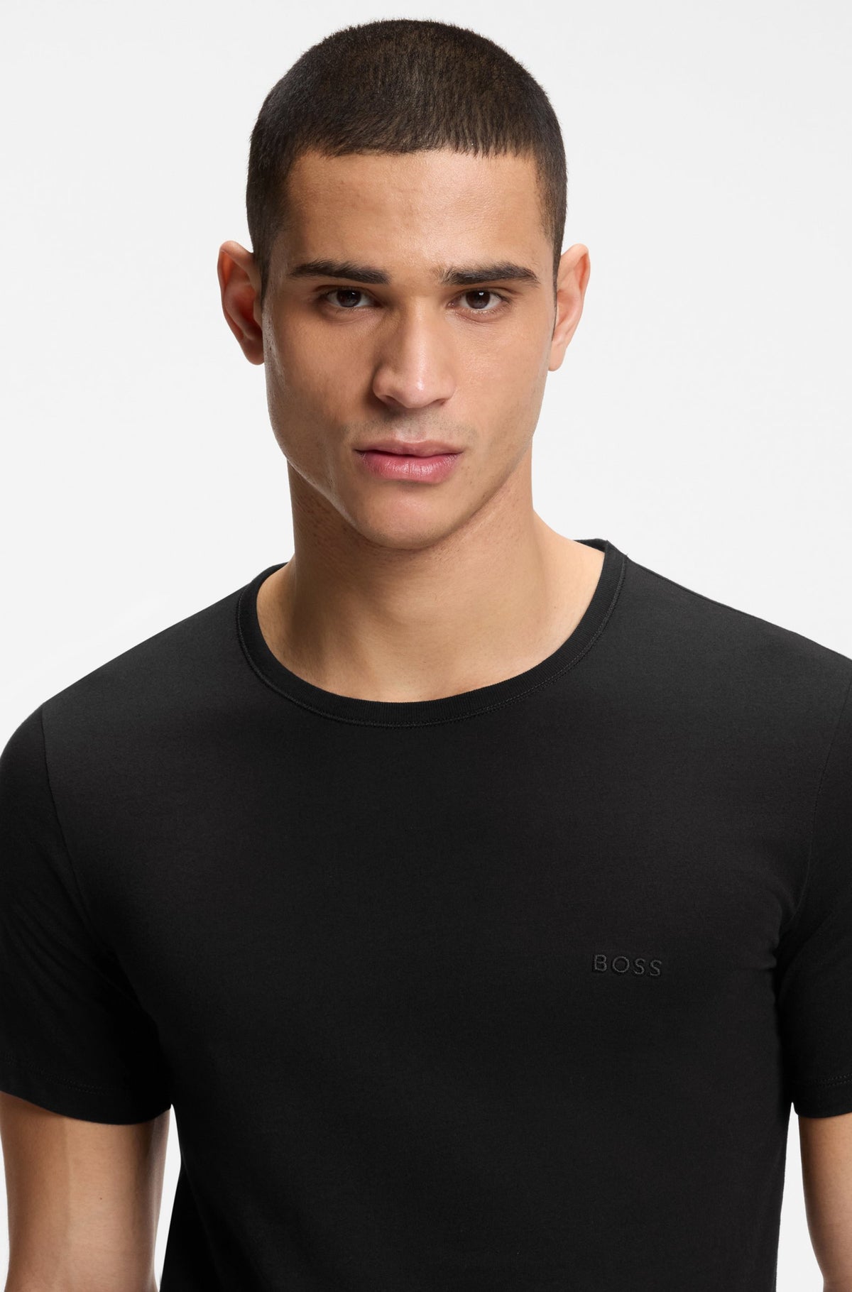 Three-Pack of Logo-Embroidered T-Shirts in Cotton