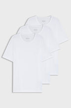 Three-Pack of Logo-Embroidered T-Shirts in Cotton
