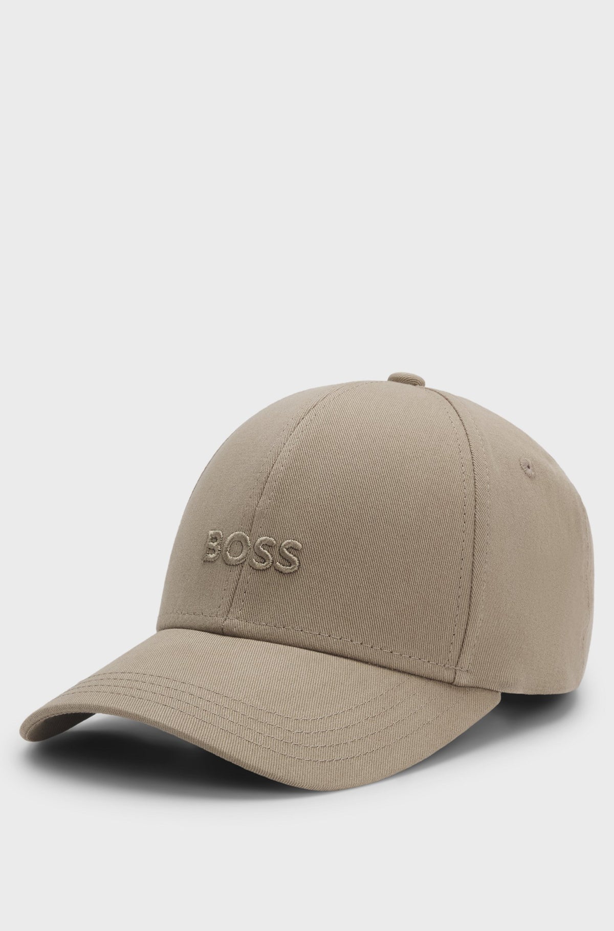 Cotton-Twill Cap with Embroidered Logo- One Size