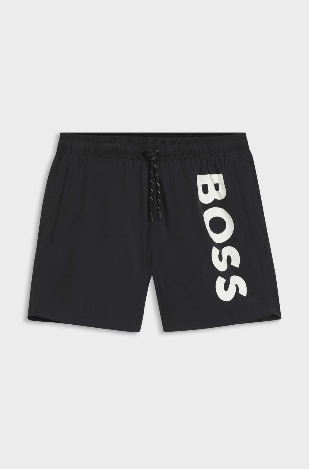 Quick-Drying Swim Shorts with Printed Logo