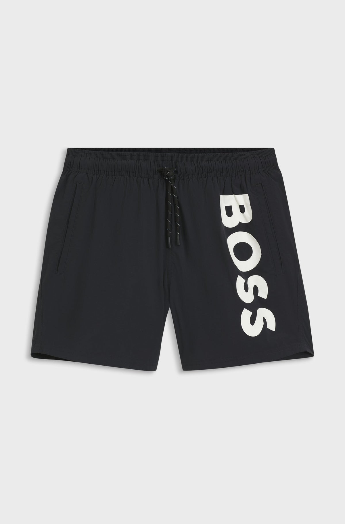 Quick-Drying Swim Shorts with Printed Logo