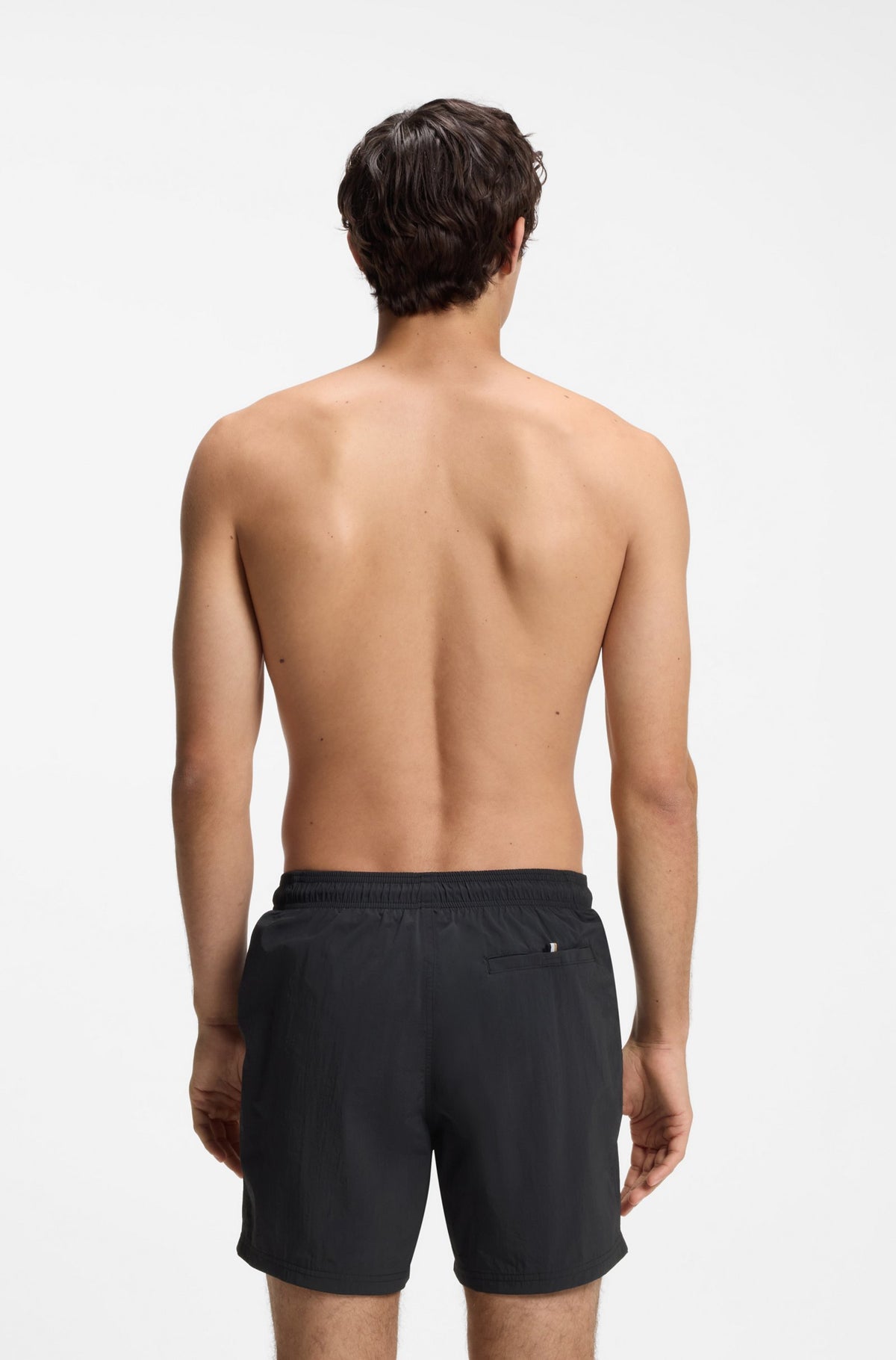 Quick-Drying Swim Shorts with Printed Logo