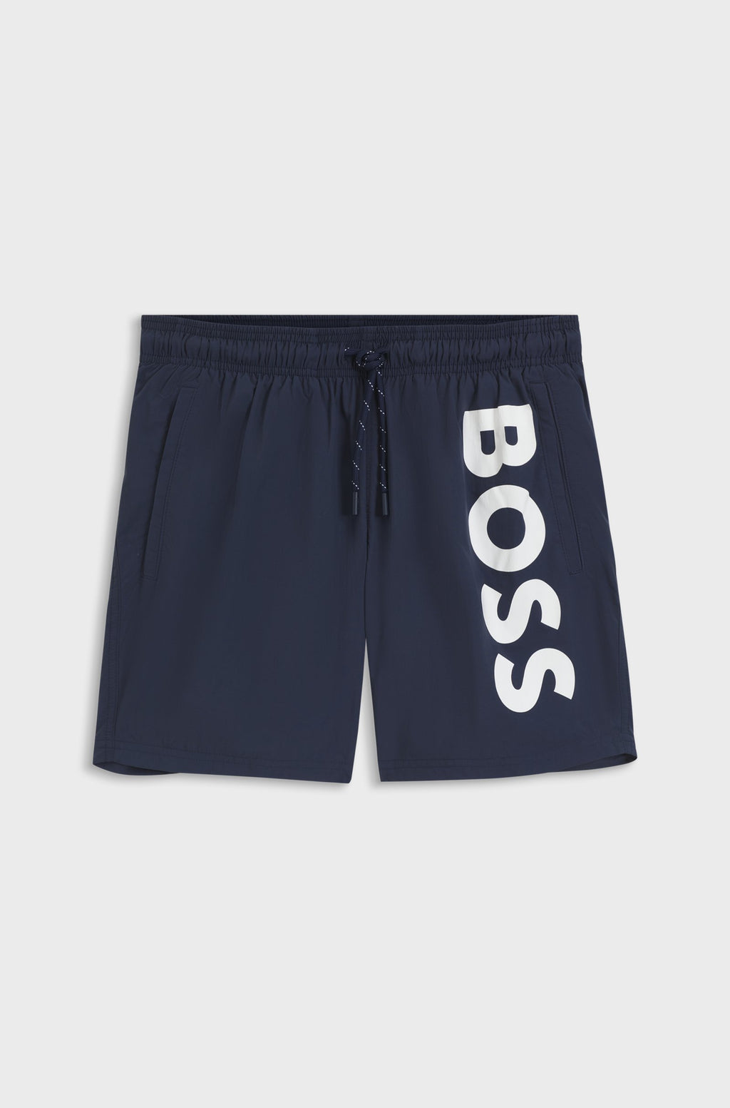 Quick-Drying Swim Shorts with Printed Logo