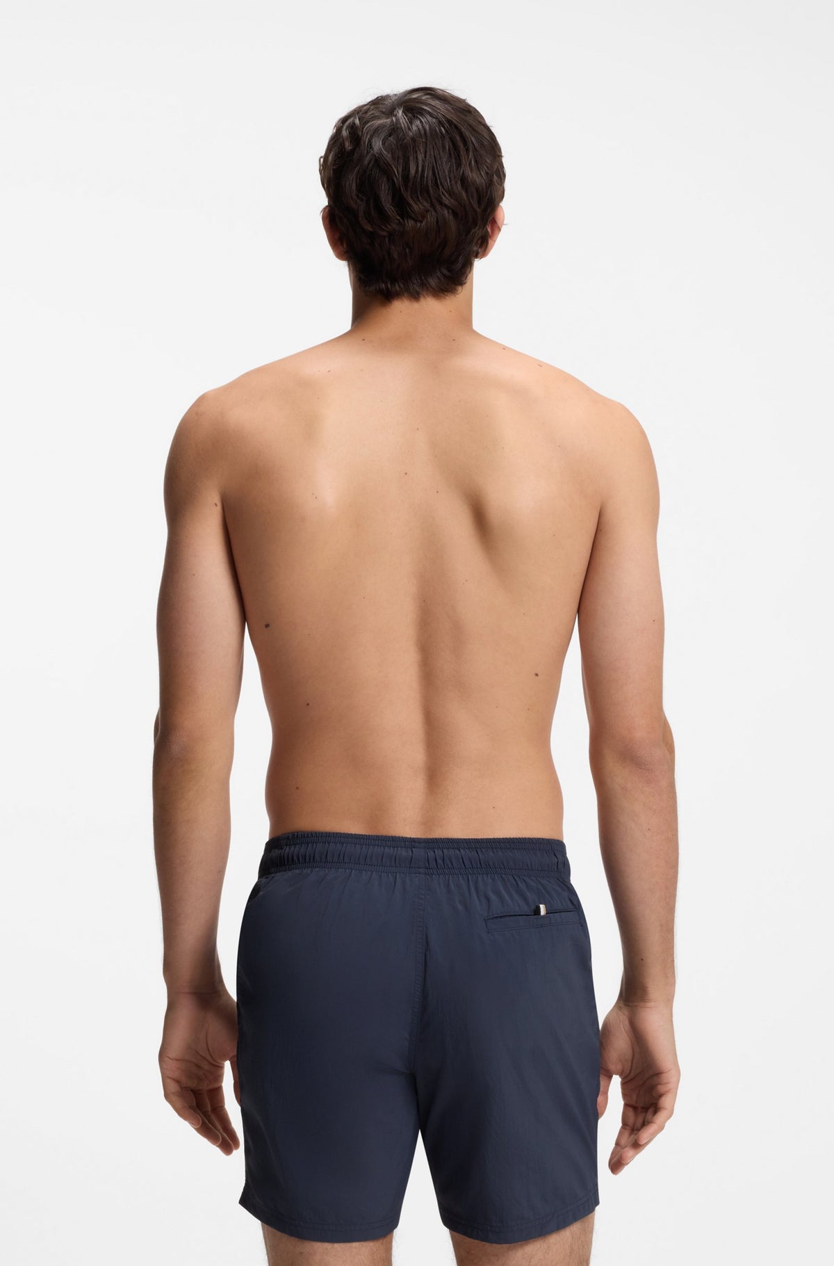 Quick-Drying Swim Shorts with Printed Logo