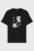 Mercerised-Cotton T-Shirt with Logo Artwork