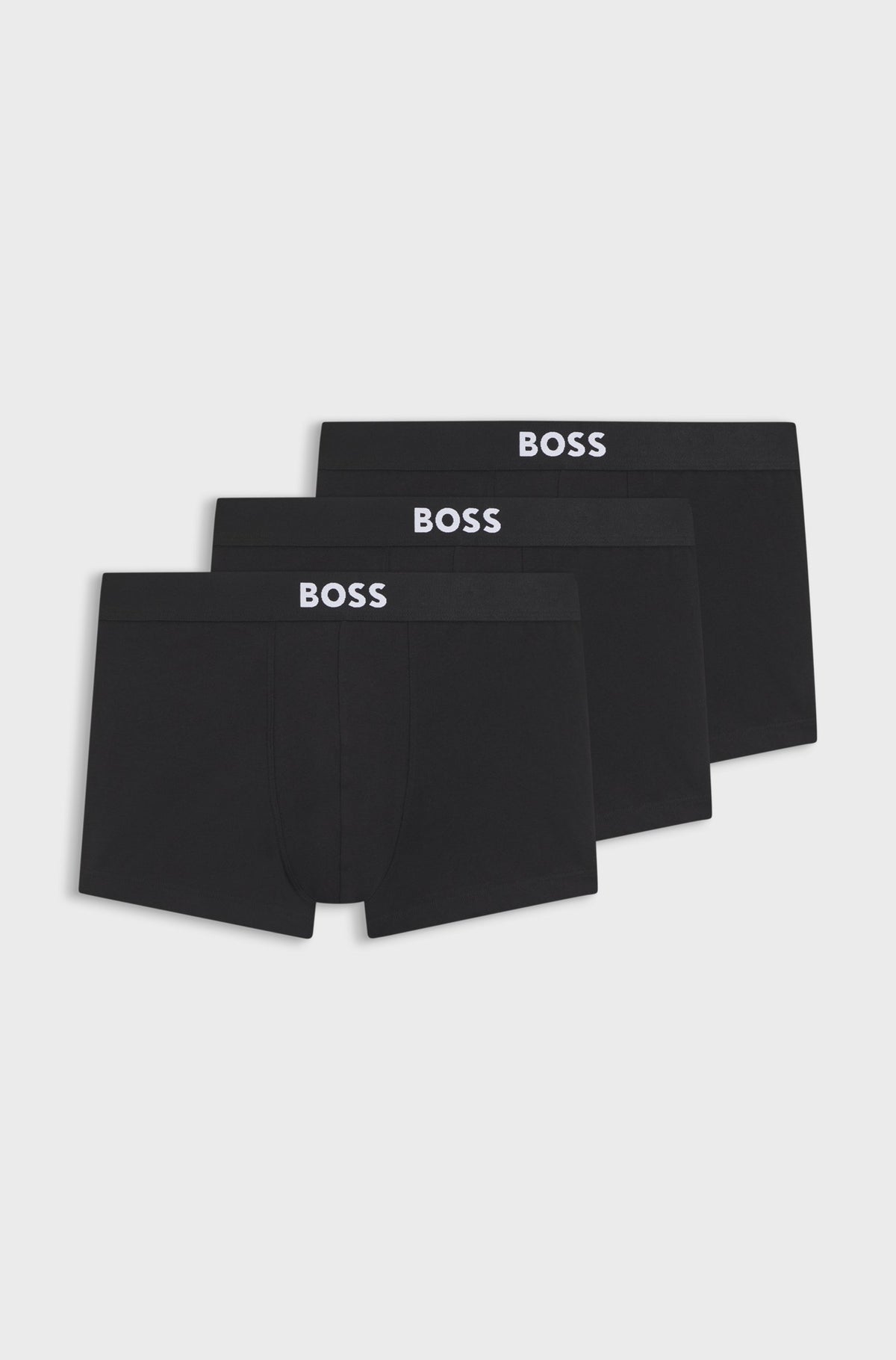 Three-Pack of Stretch-Cotton Trunks with Logo Waistbands