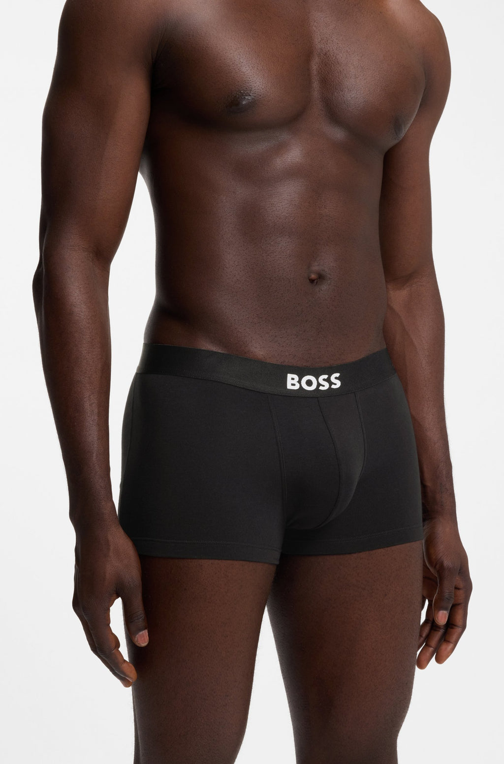 Three-Pack of Stretch-Cotton Trunks with Logo Waistbands