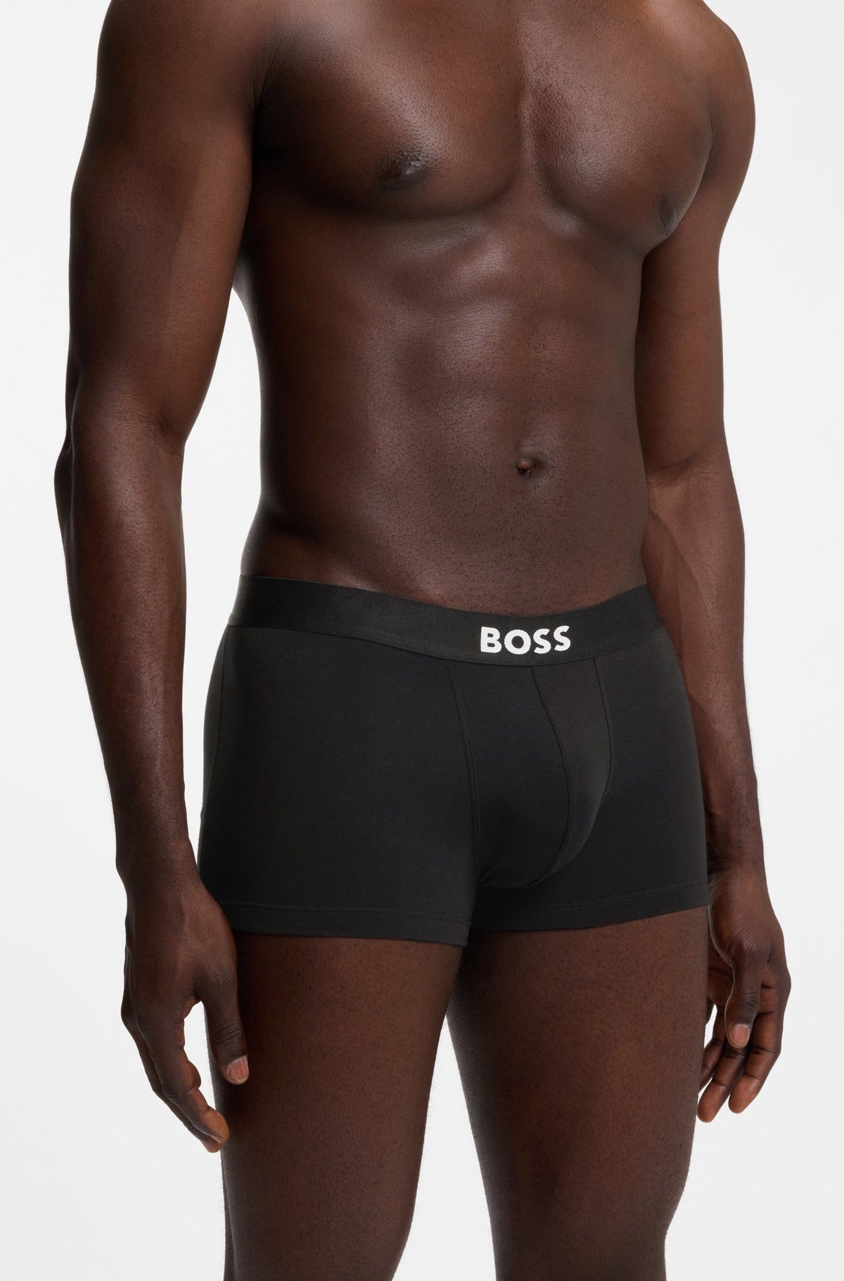 Three-Pack of Stretch-Cotton Trunks with Logo Waistbands