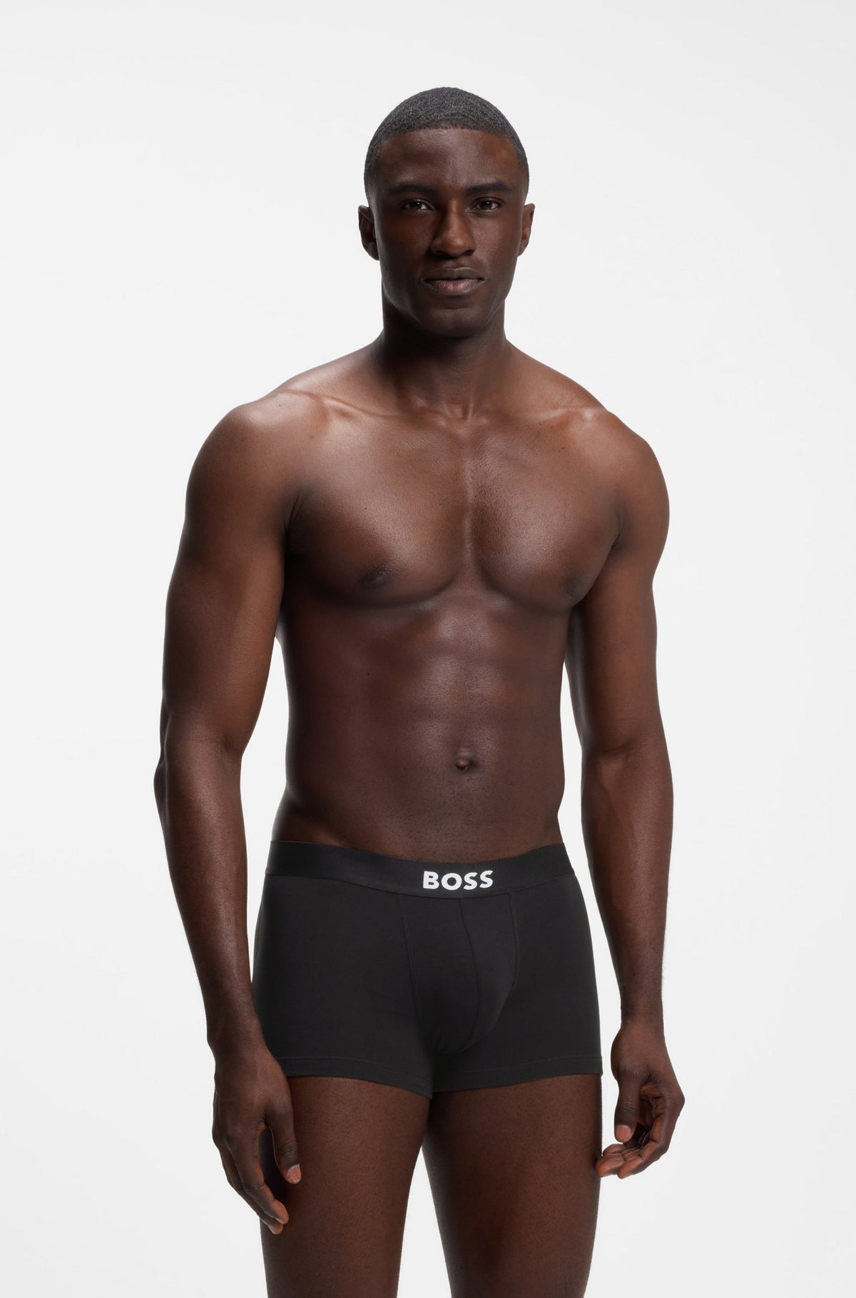 Three-Pack of Stretch-Cotton Trunks with Logo Waistbands