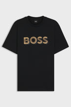 Mercerised-Cotton T-shirt with Logo Artwork