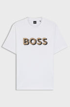 Mercerised-Cotton T-shirt with Logo Artwork