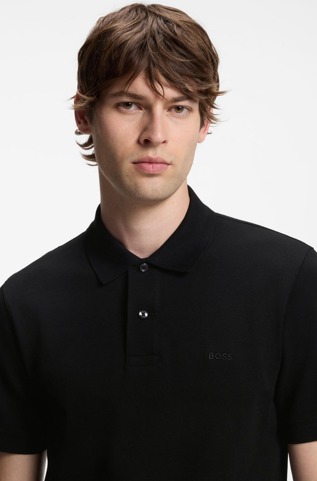 Pallas Cotton Polo Shirt - Black