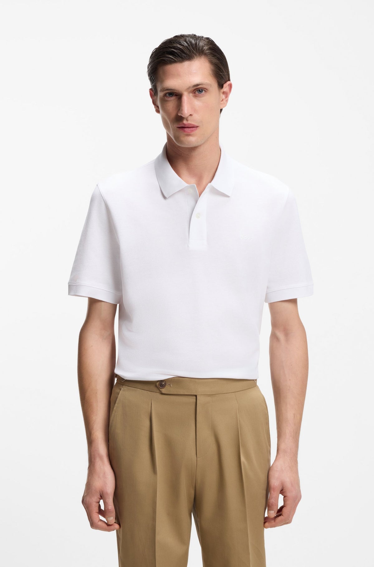 Pallas Cotton Polo Shirt - White