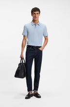 Pallas Cotton Polo Shirt - Light Blue