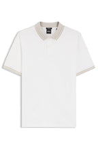 Stripe-Trim Slim-Fit Polo Shirt in Mercerized Cotton - White