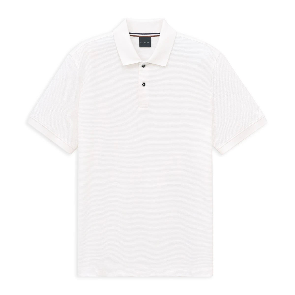 Bugatti Men's Textured Polo - White
