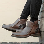 Hunter Leather Zip Up Boots