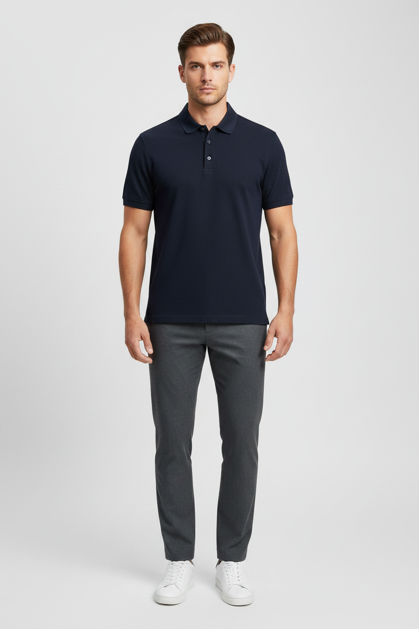Polo Navy - Front Studio