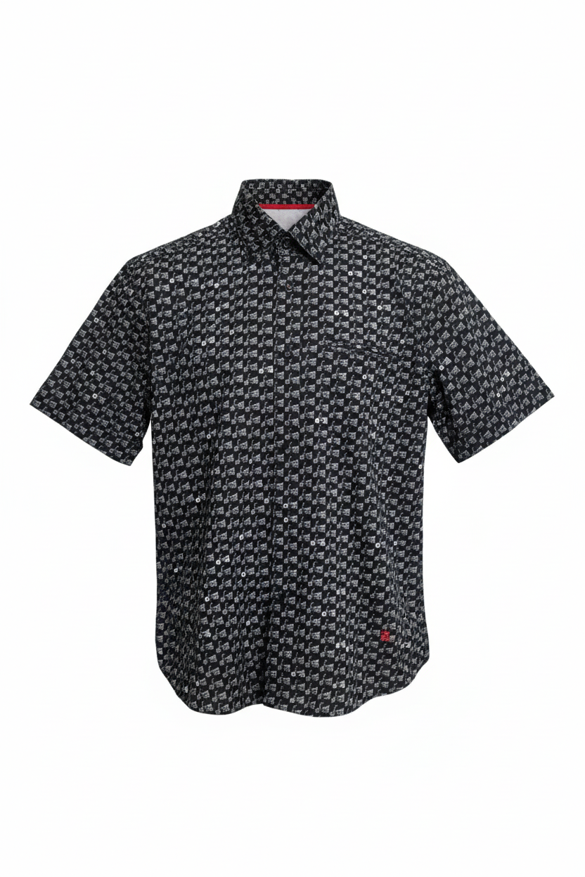Clean cut-out - Chopper Bike Short Sleeve Shirt Black