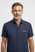Model front view - Marco Short Sleeve Shirt Marine