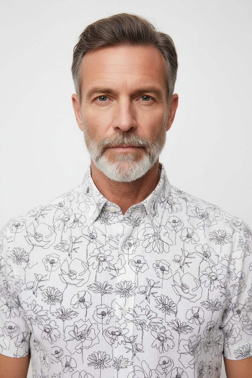 Model front view - MARCO HBD Short Sleeve Shirt