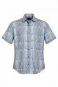 Geo hexagon print shirt clearcut - front