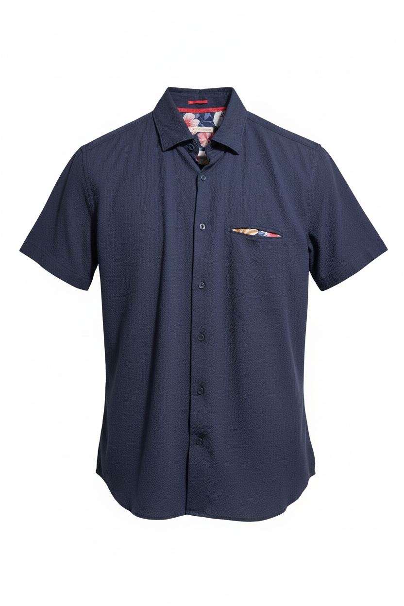 Clean cut-out - Marco Short Sleeve Shirt Marine
