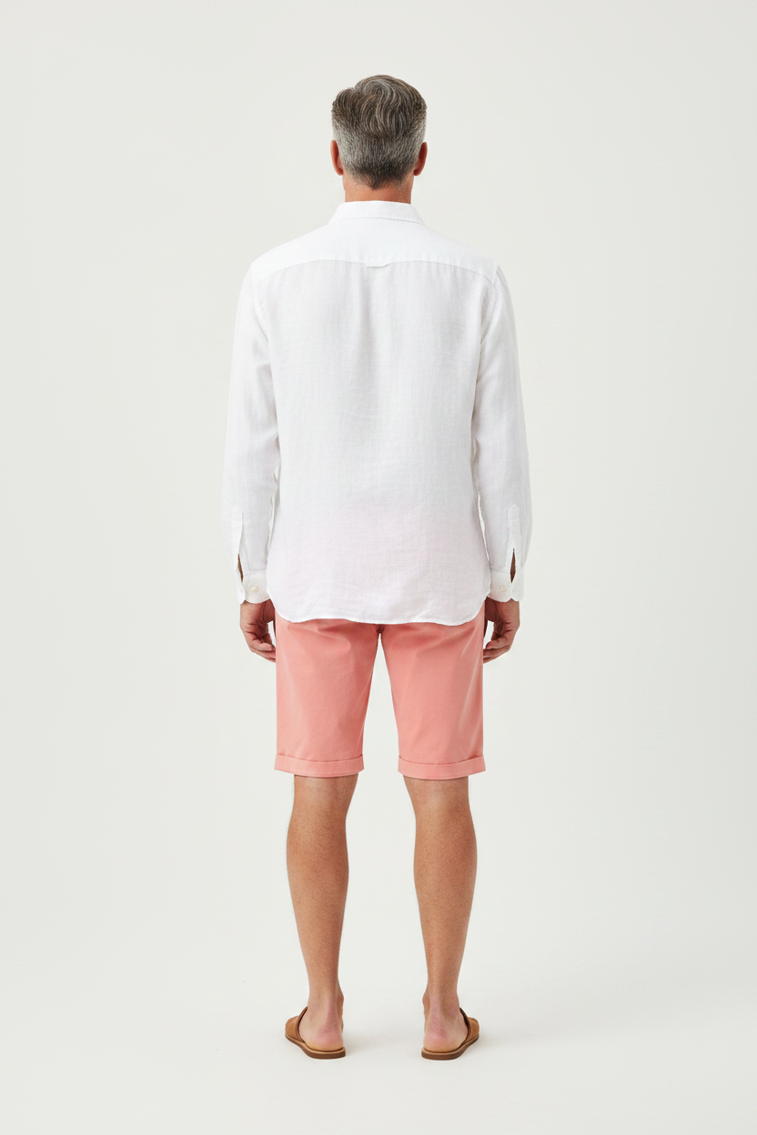 Bermuda Shorts Coral on model - back