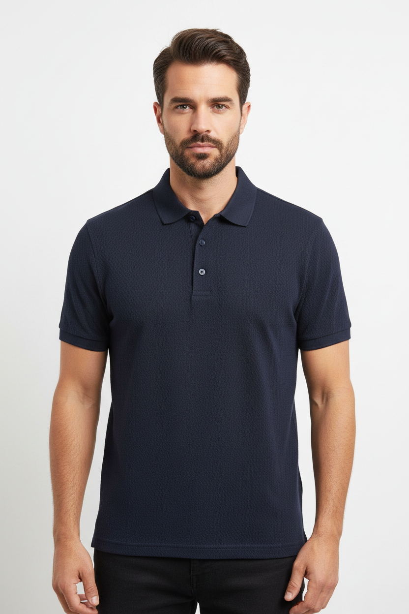 Polo Navy - Detail Crop