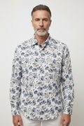 Model front view - FLORIAN HBD Long Sleeve Shirt Grey