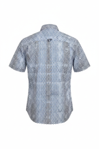 Geo hexagon print shirt clearcut - back
