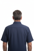 Model back view - Marco Short Sleeve Shirt Marine